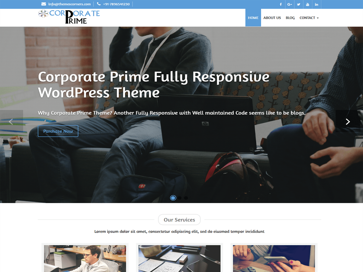 Corporate Prime WordPress theme screenshot